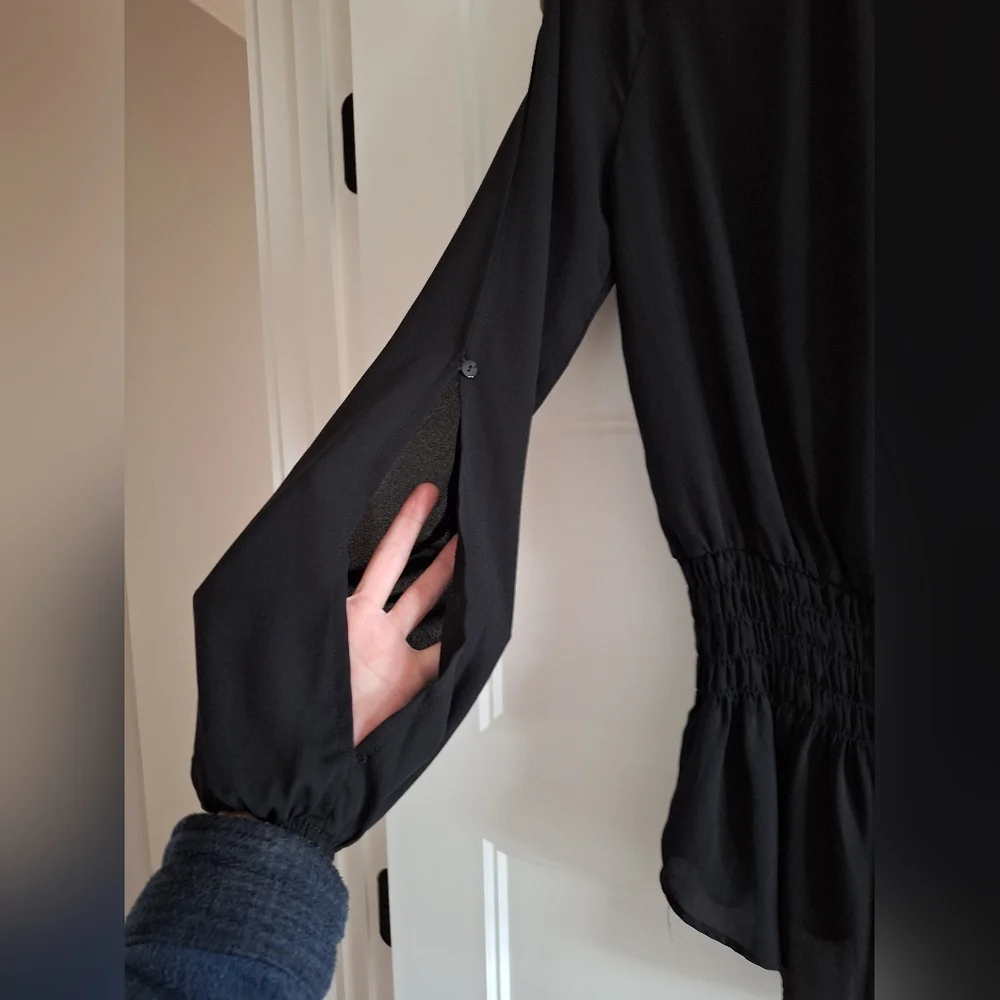 Sheer Cut-Out Blouse - Picture 12 of 15